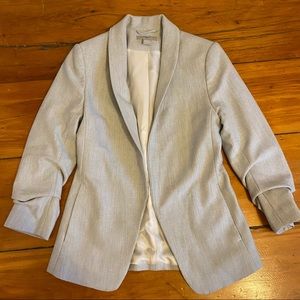 H&M Light Gray 3/4 Sleeve Blazer, Size 4